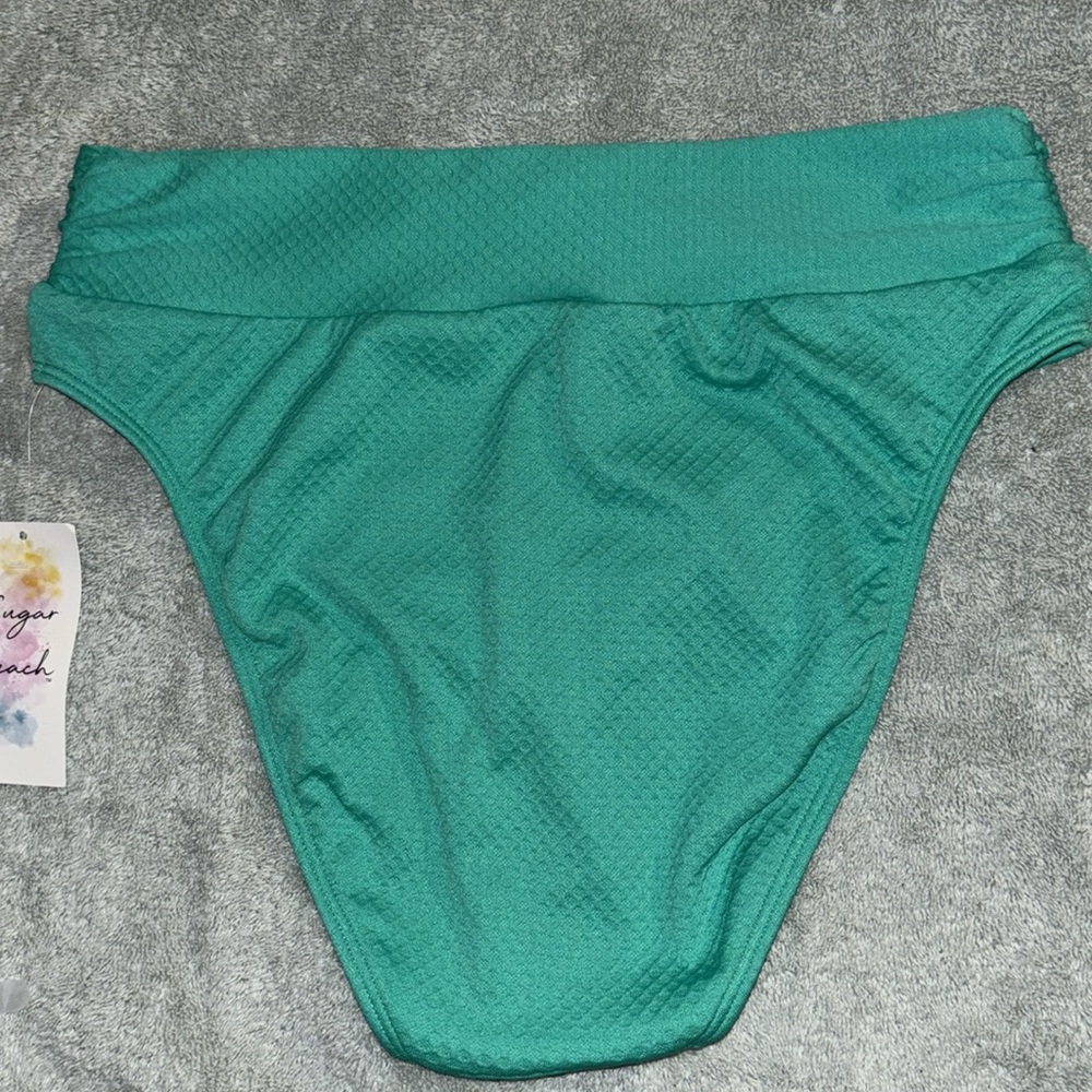 Size‎ Medium Sugar Beach Bikini Swim Bottoms High Waist - Picture 2 of 5